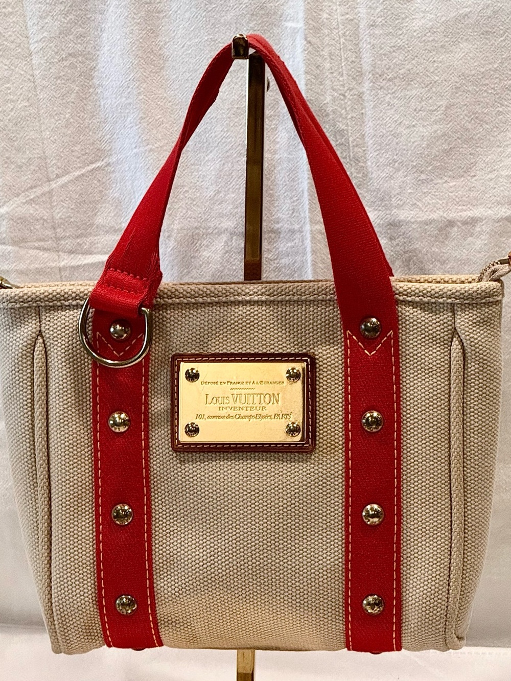 Vintage Louis Vuitton Antigua Cabas PM Handbag (Model No. M40038).